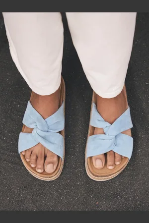 mint&berry Blue Twist Front Suede Sandals eu355uk3
