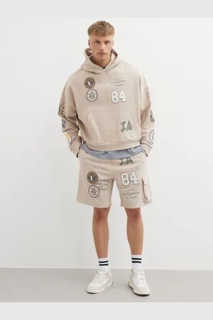 River Island Americana Badge Cargo 100% Cotton Shorts large