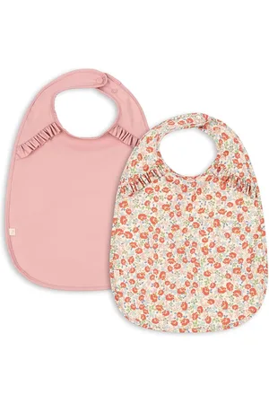 Konges Sløjd Red Dinner Bibs 2 Pack With Frill one