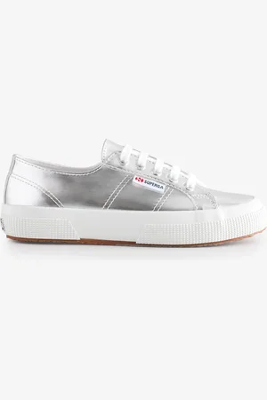 Superga Silver 2750 Mirror Synthetic Material Sneakers AU 9 (EU 41)