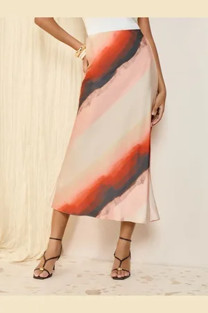 Friends Like These Ombre Satin Maxi Skirt 12