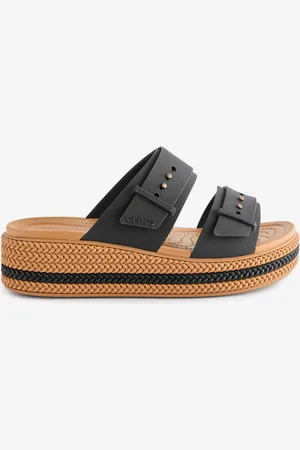Crocs Black Brooklyn Woven Buckle Sandals AU 7 (EU 37.5)
