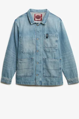 Superdry Blue Merchant Denim Worker 100% Cotton Jacket L