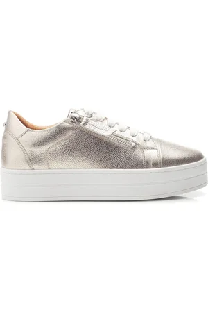 Moda In Pelle Abbiy Chunky Slab Sole Side Zip Lace Up Trainers AU 7 (EU 38)