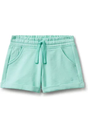 Benetton Girls Fleece Drawstring Shorts 128134cm
