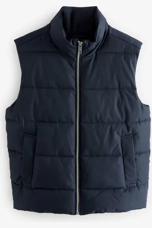 Next Navy Blue Funnel Neck Gilet M