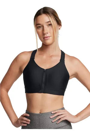 Under Armour Black Infinity High Zip 2.0 Bra 4-6 A-C
