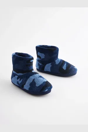 Next Blue Camo Warm Lined Slipper Boots AU 12 (EU 30.5)