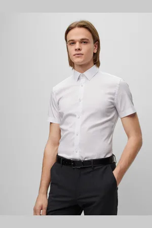 HUGO BOSS Extra Slim Fit Stretch Poplin Shirt AU 38 Regular