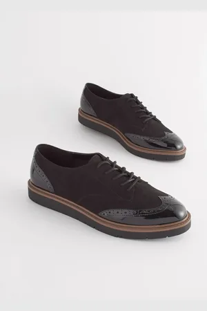 Next Extra Wide Fit Forever Comfort Brogue Lace Up Chunky Sole Shoes AU 9 (EU 41)