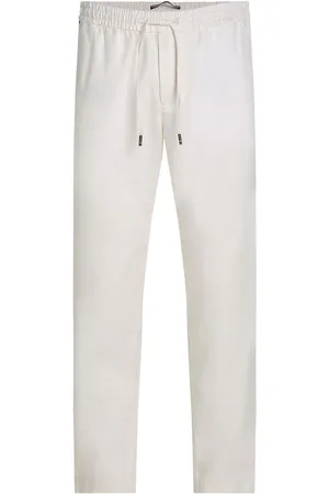 Tommy Hilfiger White Harlem Linen Trousers