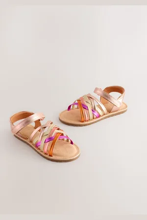 Next Metallic Wide Fit (G) Strap Sandals AU 7 (EU 24)