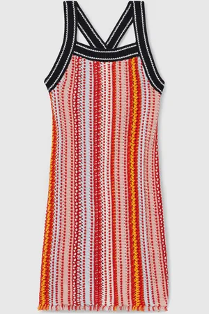 Reiss Amira Cotton Striped Knit Dress 6