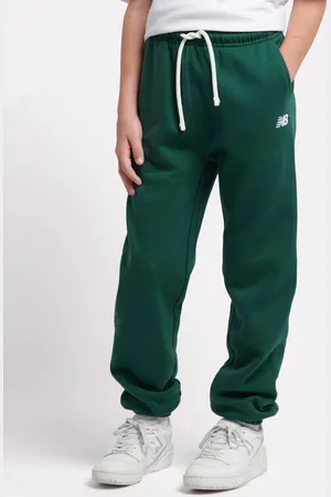New Balance Green Girls Small Brush Back Logo Joggers 15