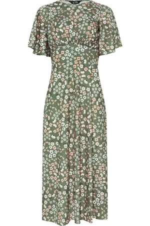 Long Tall Sally Floral Tea Midi Dress AU 18 Tall
