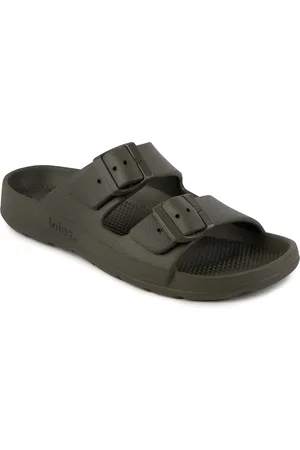Totes Green Solbounce Ladies Adjustable Double Buckle Slides AU 10 (EU 42)