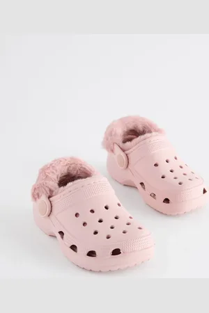 Next Pink Faux Fur Lined Clog Slippers AU 9 (EU 26.5)