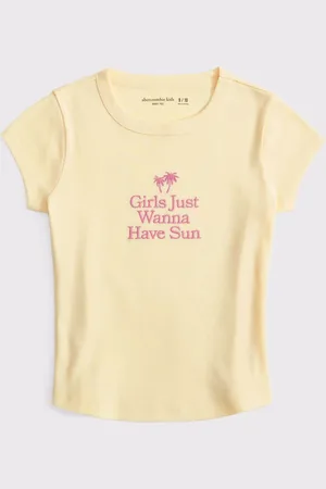 Abercrombie & Fitch Cream Graphic Baby T-Shirt 17-18 Yrs