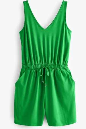 Next Green Jersey V-Neck Playsuit AU 18 Tall