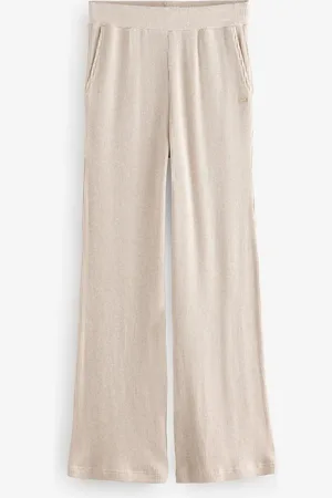 Next Ecru Ribbed Knitlook Lounge Trousers XXL