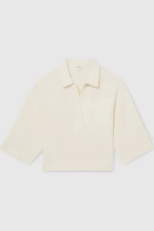 Reiss Buttermilk Cream Jodie Modal-Blend Jersey Sweatshirt S