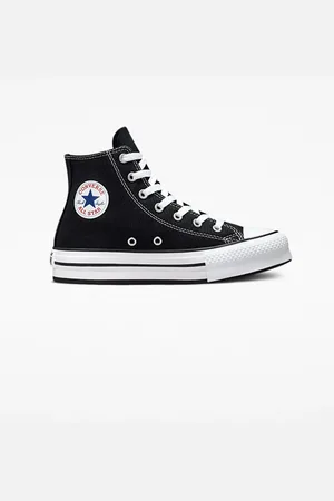 Converse Black Eva Lift High Top Youth Trainers US 4 (UK 3)