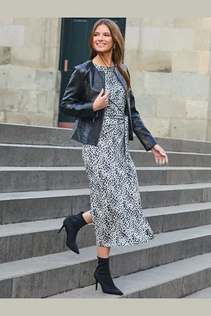Sosandar Animal Print Tie Side Midi Dress AU 12