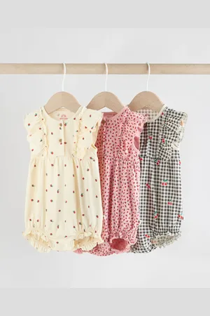 Next Monochrome Printed Baby Rompers 3 Pack 2