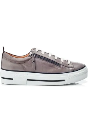 Moda In Pelle FILICIAN CHUNKY LEATHER TRAINER WITH ZIP AND LACE-UP CLOSURE AU 6 (EU 37)