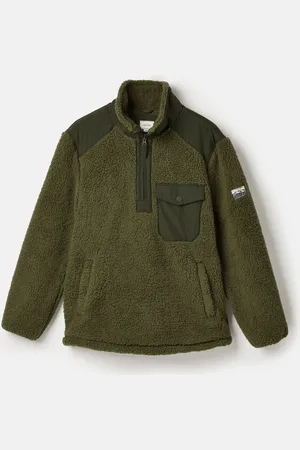 Joules Billy Green Quarter Zip Borg Fleece Sweatshirt 3XL
