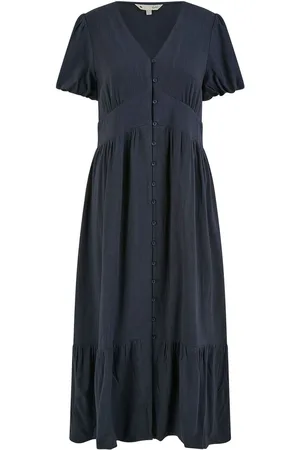 Yumi Viscose Button Through Midi Dress AU 16
