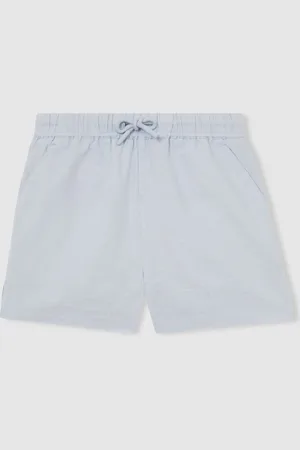 Reiss Cleo Cotton-Linen Drawstring Shorts 8