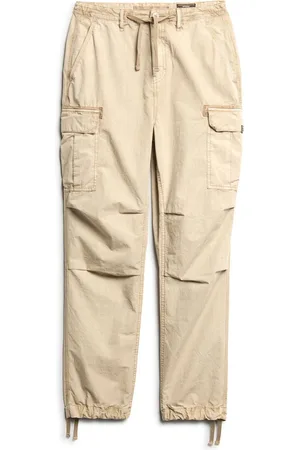 Superdry Brown Lightweight Beach Cargo Trousers 32W x 31L (UK 32 R)