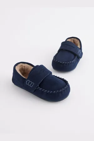 Next Navy Mocassin Warm Lined Slippers AU 12 (EU 30.5)
