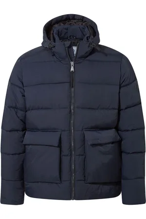 Tog 24 Blue Mens Hooded & Water-Repellent Hamilton Padded Parka 6XL