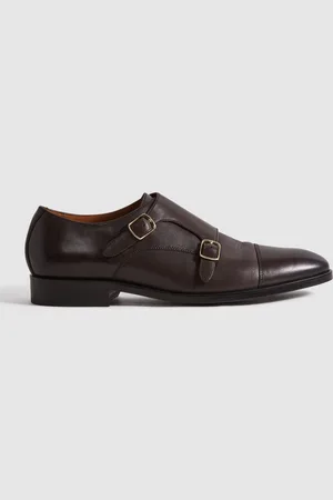 Reiss Amalfi Leather Double Monk Strap Shoes AU 7 (EU 41)
