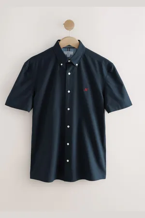Next Slim Fit 100% Organic Cotton Oxford Short Sleeve Shirt xxxxlarge