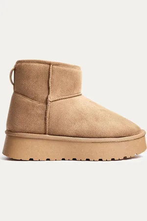 Linzi Brown Cammie Platform Ankle Boots With Inside Zip AU 7 (EU 38)