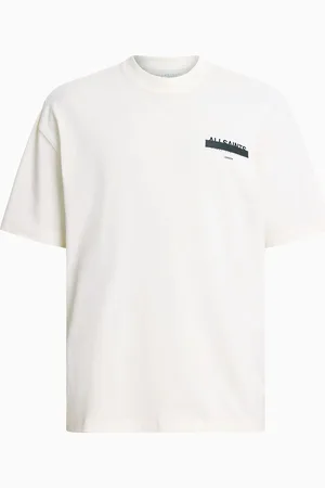 AllSaints AllSaints White 100% Organic Cotton Redact Crew T-Shirt S