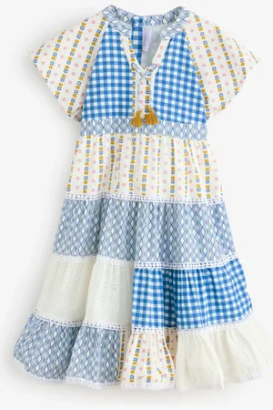 MISS Printed Patch Work 100% Cotton Summer Dress 110116cm