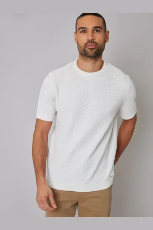 Threadbare Cream Mini Cable Knit T-Shirt L