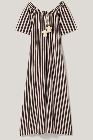 Jigsaw Drawstring Stripe 100% Cotton Dress XL