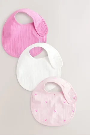 Next Pink Baby Bibs 3 Pack one