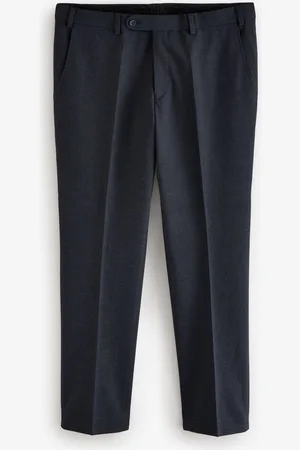 Remus Blue Tapered Fit Stretch Formal Trousers 38W x 31L (UK 38 R)