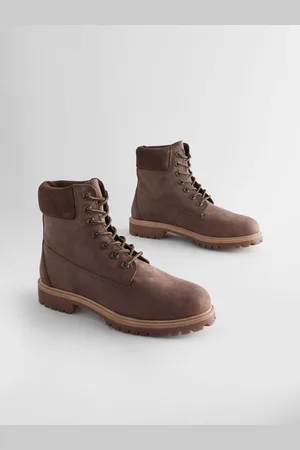 Next Brown Leather Lace-Up Boots AU 9 (EU 43)