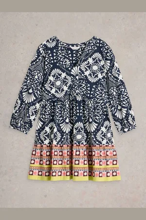 White Stuff Blue Marta 100% Cotton Tunic AU 10