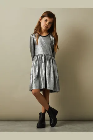 Reiss Joy 9-13 yrs Metallic Fit and Flare Dress 11