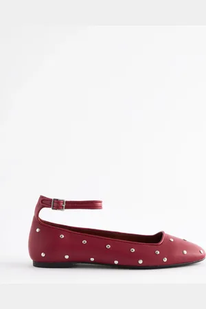 Next Forever Comfort Jewel Ankle Strap Round Toe Ballerinas AU 7 (EU 38)