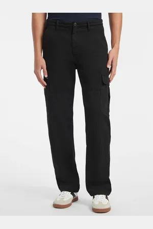 Guess Black Straight Fit Cargo 100% Cotton Trousers 32W x 31L (UK 32 R)