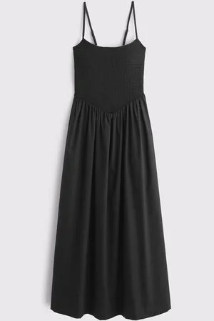 Abercrombie & Fitch Dipped Waist Strappy Midi Dress small